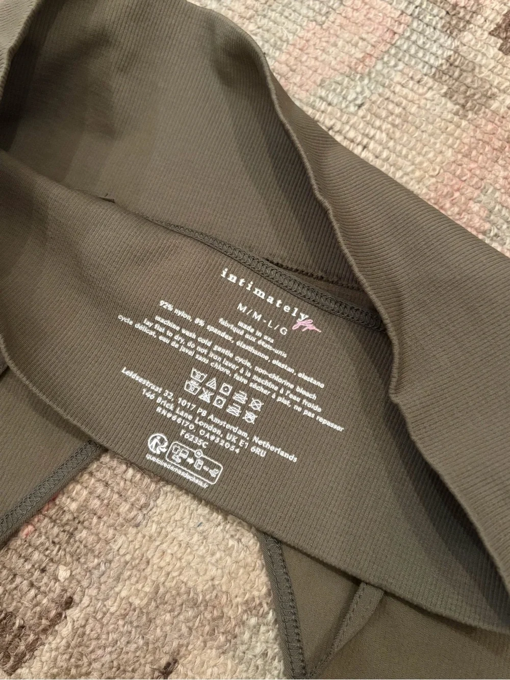 NWT Intimately fp Ali Lowback Seamless Bra in Army size M-L